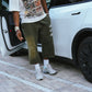 GREEN RUSH 3/4 SHORTS